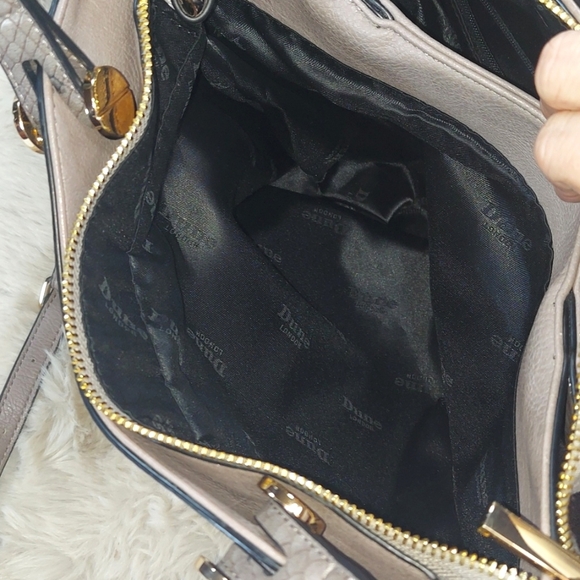 Dune London 3 Strap Zippered Snakeskin Luxury Bucket Handbag - Picture 7 of 9